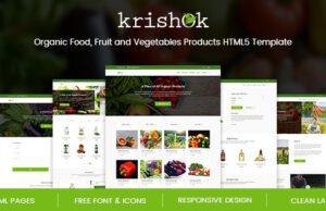 Krishok - Organic Food, Fruit and Vegetables Products HTML5 Template