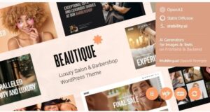 Beautique Luxury Salon & Barbershop WordPress Theme Beautique Luxury Salon & Barbershop WordPress Theme