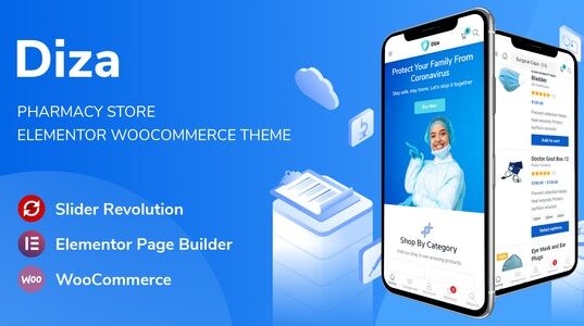 Diza v1.3.12 Pharmacy Store Elementor WooCommerce Theme Diza Pharmacy Store Elementor WooCommerce Theme