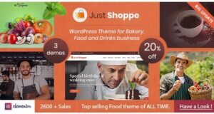 Justshoppe v12.6 Elementor Cake Bakery WordPress Theme Justshoppe Elementor Cake Bakery WordPress Theme