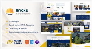 Bricks Construction HTML Template RTL Ready Bricks Construction HTML Template RTL Ready