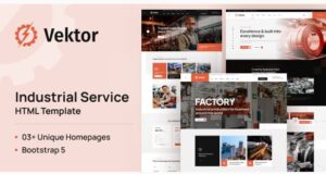 Vector Industrial Service HTML Template Vector Industrial Service HTML Template