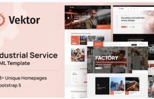 Vector Industrial Service HTML Template Vector Industrial Service HTML Template