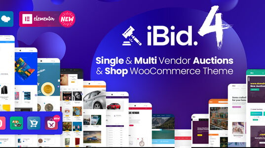 iBid v4.8 Multi Vendor Auctions WooCommerce Theme iBid v4.8 Multi Vendor Auctions WooCommerce Theme