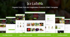 Krishok - Organic Food, Fruit and Vegetables Products HTML5 Template