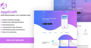 AppCraft Creative Template for Mobile App Landing Page