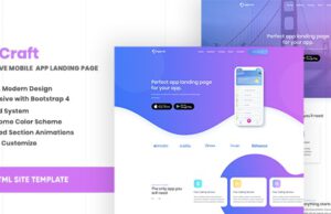 AppCraft Creative Template for Mobile App Landing Page
