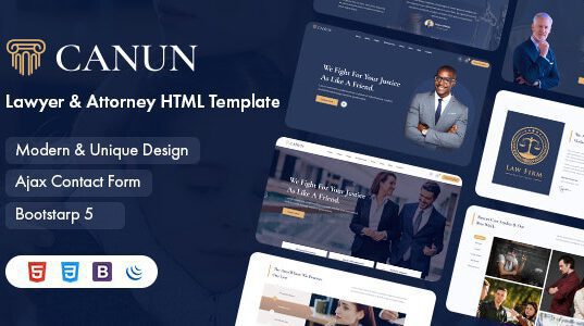 Canun–Lawyer and Attorney HTML5 Template