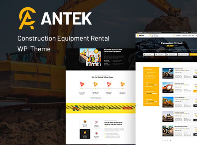 Antek-Construction Equipment Rentals WordPress Theme