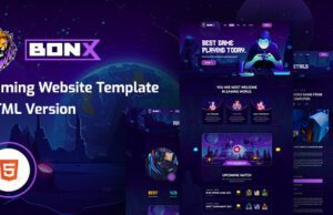 Bonx-Gaming Website Template HTML5 Version