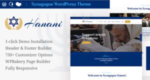 Hanani-Jewish Community & Synagogue WordPress Theme + RTL