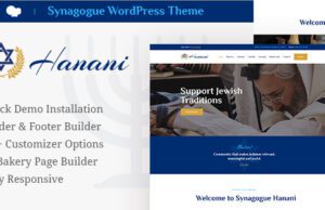 Hanani-Jewish Community & Synagogue WordPress Theme + RTL
