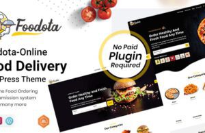 Foodota-Online Food Delivery WordPress Theme