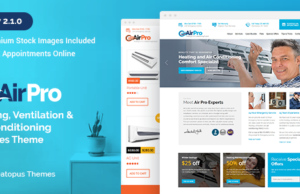 AirPro Heating and Air conditioning WordPress Theme for Maintenance Services