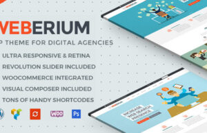 Weberium Responsive WordPress Theme Tailored for Digital Agencies