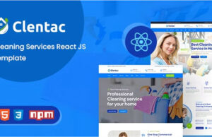 Clentac Cleaning Services Template clentac-cleaning-services-react-js-template