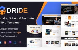 Dride Driving School Courses HTML Template