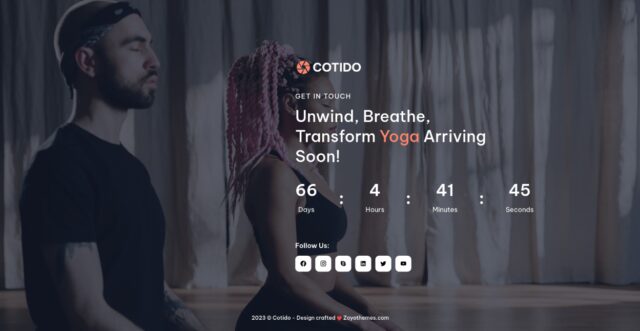Cotido Tailwind CSS Coming Soon HTML Template
