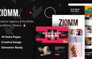 Ziomm Creative Agency & Portfolio WordPress Theme