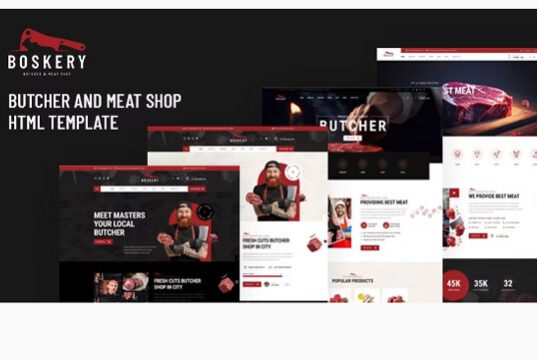 Boskery Butcher & Meat Shop HTML Template