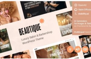 Beautique Luxury Salon & Barbershop WordPress Theme Beautique Luxury Salon & Barbershop WordPress Theme