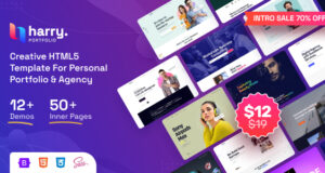 Harry Creative HTML5 Template For Personal Portfolio & Agency harry-personal-portfolio-agency-html5-template