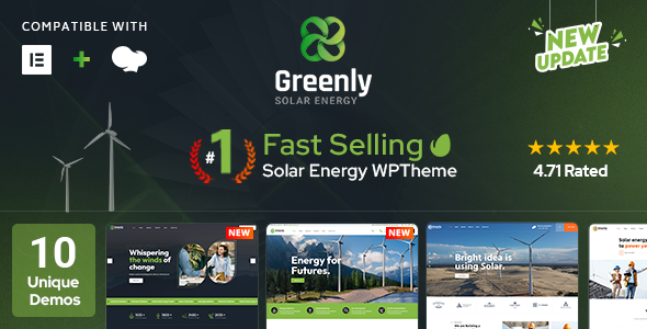 Greenly Ecology & Solar Energy WordPress Theme Greenly Ecology & Solar Energy WordPress Theme